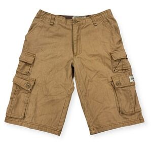 Y2K Adfrboroemb & Fitch Cargo Shorts Men's 32 Brown Paratrooper Multi Pockets